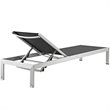 Pemberly Row 3-Piece Modern Aluminum Outdoor Set in Black/Silver