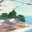 Pemberly Row 3-Piece Modern Aluminum Outdoor Set in Gray/Silver