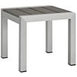 Pemberly Row 3-Piece Modern Aluminum Outdoor Set in Gray/Silver