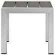 Pemberly Row 3-Piece Modern Aluminum Outdoor Set in Gray/Silver