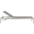Pemberly Row Modern Aluminum Patio Chaise in Gray/Silver (Set of 6)