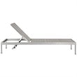 Pemberly Row Modern Aluminum Patio Chaise in Gray/Silver (Set of 4)