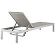 Pemberly Row Modern Aluminum Patio Chaise in Gray/Silver (Set of 4)