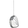 Pemberly Row  Outdoor Patio Swing Chair Without Stand in White