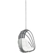 Pemberly Row  Outdoor Patio Swing Chair Without Stand in White