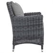 Pemberly Row  Patio Dining Arm Chair in Canvas and Gray