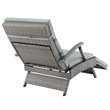 Pemberly Row Modern Wicker / Rattan Patio Lounge Chair in Gray