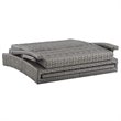 Pemberly Row Modern Wicker / Rattan Patio Lounge Chair in Gray