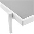Pemberly Row Modern Aluminum Patio Chaise Lounge Chair in Gray/White
