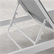 Pemberly Row Modern Aluminum Patio Chaise Lounge Chair in Gray/White
