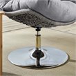 Pemberly Row Modern Fabric Patio Swivel Lounge Chair in Gray/Light Gray