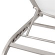 Pemberly Row Modern Aluminum/Mesh Chaise Patio Lounge Chair in White