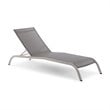 Pemberly Row  Mesh Patio Chaise Lounge in Gray (Set of 4)