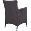 Pemberly Row  Patio Dining Chair in Espresso and Beige (Set of 4)