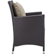 Pemberly Row 4-Piece Aluminum and Rattan Patio Dining Chairs in Espresso/Mocha