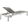 Pemberly Row 2 Piece Modern Aluminum Outdoor Set in Silver/Gray