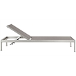 Pemberly Row 2 Piece Modern Aluminum Outdoor Set in Silver/Gray