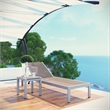 Pemberly Row 2 Piece Modern Aluminum Outdoor Set in Silver/Gray