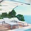 Pemberly Row 3-Piece Modern Aluminum Outdoor Set in Silver/White