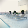 Pemberly Row Modern Aluminum Patio Chaise Lounge Set in Gray/Silver (Set of 6)
