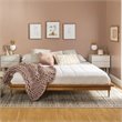 Pemberly Row Mid-Century Solid Wood King Platform Bed in Caramel