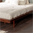 Pemberly Row Mid-Century Solid Wood King Platform Bed in Walnut