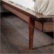 Pemberly Row Mid-Century Solid Wood King Platform Bed in Walnut