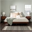 Pemberly Row Mid-Century Solid Wood King Platform Bed in Walnut