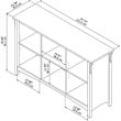 Pemberly Row Furniture Salinas 6 Cube Organizer in Vintage Black