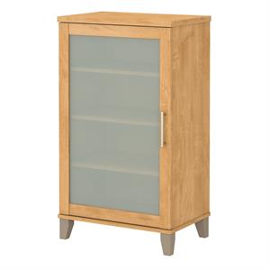 pemberly row furniture somerset media storage cabinet in maple cross