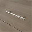 Pemberly Row Transitional Wood Chest of Drawers in Ash Gray/Satin Nickel