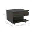 Pemberly Row Coffee Table with Casters in Espresso