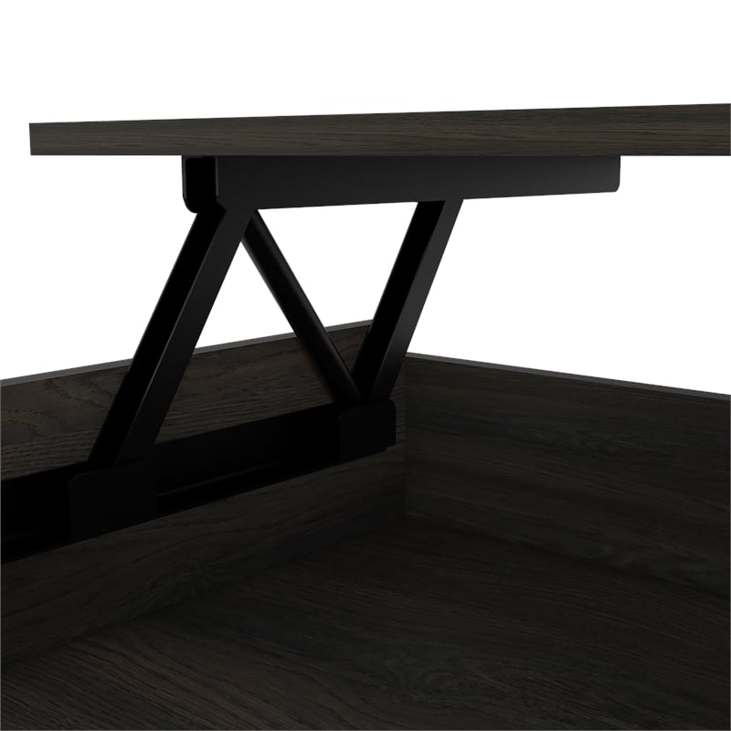 Pemberly Row Coffee Table with Casters in Espresso