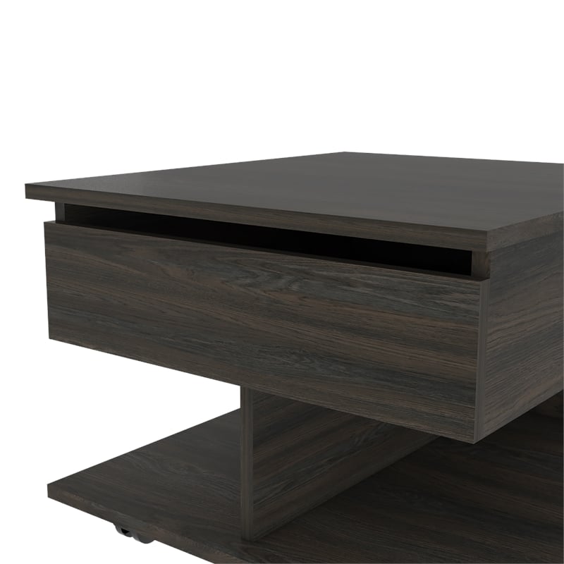 Pemberly Row Coffee Table with Casters in Espresso
