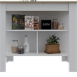 Pemberly Row Modern Engineered Wood Kitchen Island in White/Light Oak
