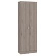 Pemberly Row 2-Door Modern Engineered Wood Multistorage Pantry Cabinet in Gray