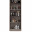 Pemberly Row 2-Door Modern Engineered Wood Multistorage Pantry Cabinet in Gray