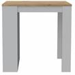 Pemberly Row Modern Engineered Wood Kitchen Island in Light Oak/White