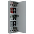 Pemberly Row White Wall Mounted Shoe Rack With Mirror