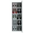 Pemberly Row White Wall Mounted Shoe Rack With Mirror