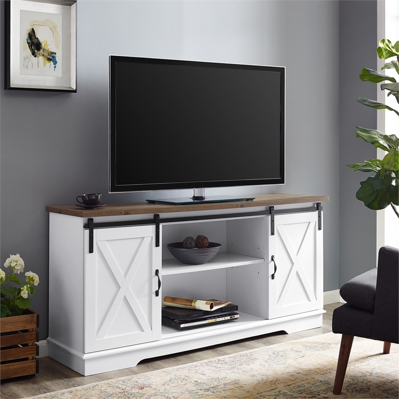 Pemberly Row Modern Wood TV Stand for TVs up to 58