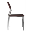 Pemberly Row Faux Leather Dining Chair in Dark Brown (Set of 4)