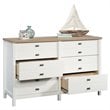 Pemberly Row 6 Drawer Double Dresser in Soft White