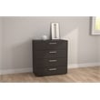 Pemberly Row Contemporary 4-Drawer Engineered Wood Chest in Black