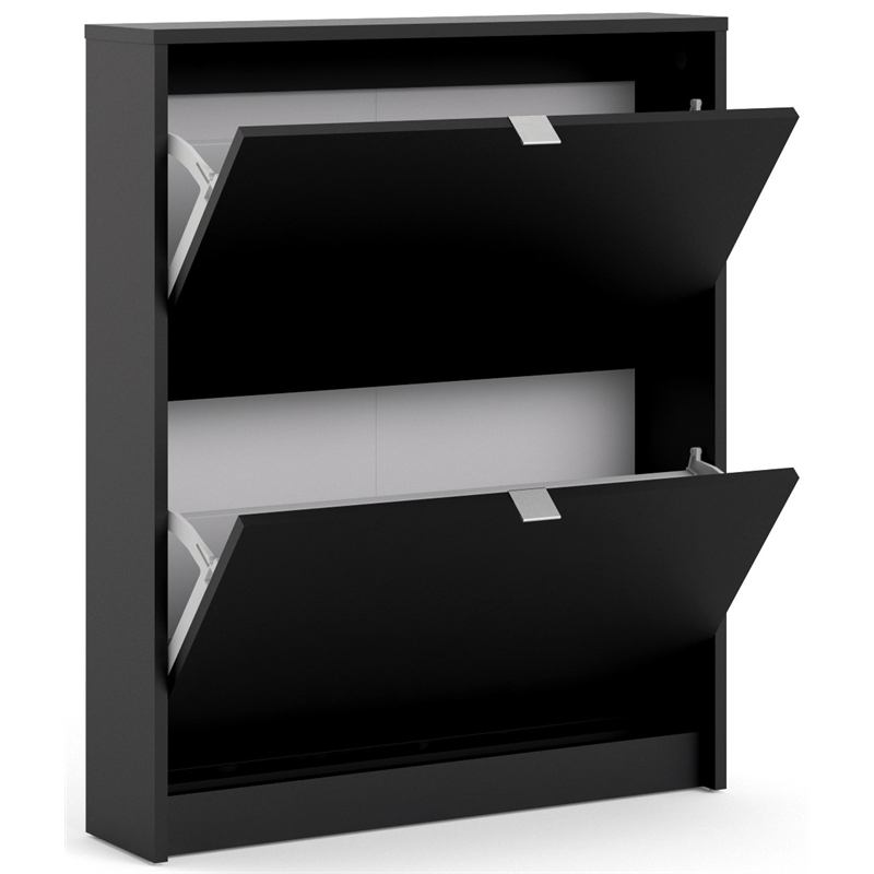 Pemberly Row 2 Drawer Shoe in Black Matte Cymax Business