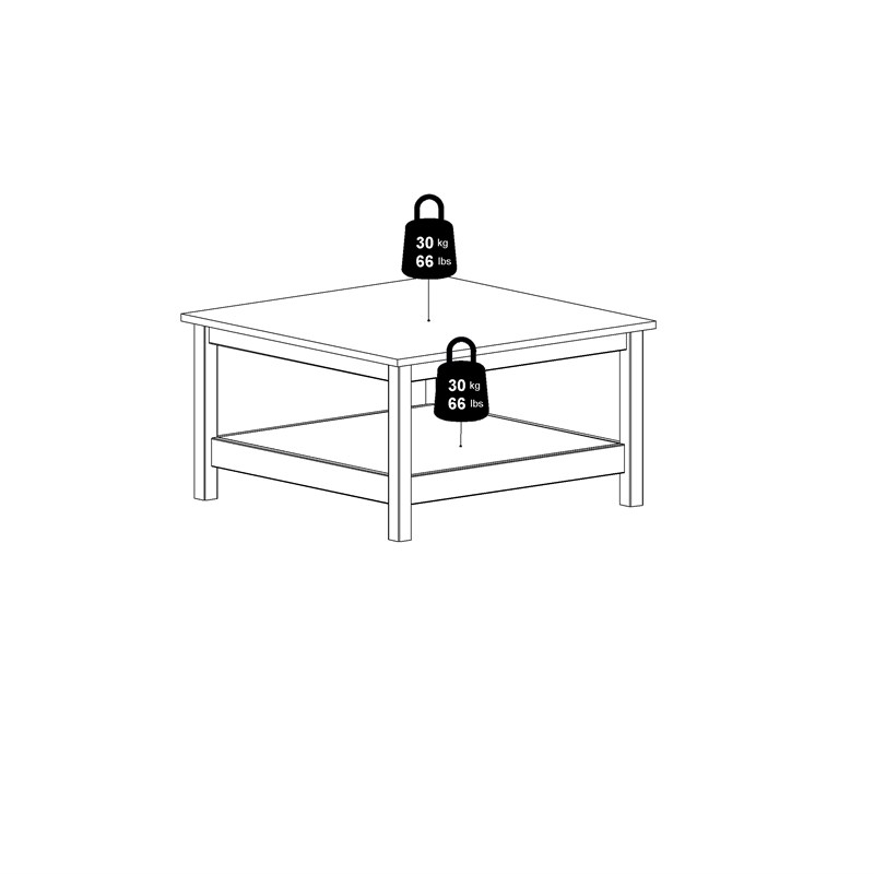 Pemberly Row Coffee Table in White