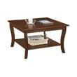 Pemberly Row Square Coffee Table in Espresso Wood