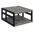Pemberly Row Square Coffee Table in Gray Wood Finish