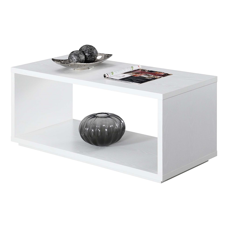 Pemberly Row Coffee Table in White Wood Finish
