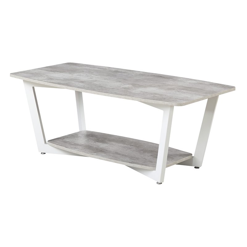 Pemberly Row Coffee Table in Gray and White Wood Finish